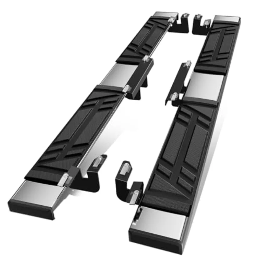 

Running Boards for 2015-2024 Ford Edge, Stainless Steel, Polished Chrome, 6.5 Inches, Side Step Rail Nerf Bars