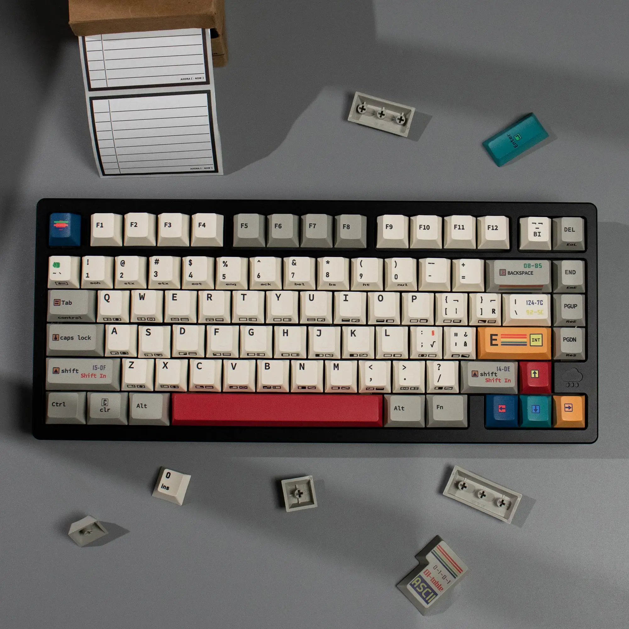 Retro PBT C64 R2 Copritasti con incisione laterale 147 tasti Sublimazione a cinque lati Cherry Profilo per tastiera meccanica