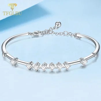 TFGLBU 3mm D color test pass Moissanite bracelet for women new diamond bracelet gift S925 silver GRA Charm fine jewelry