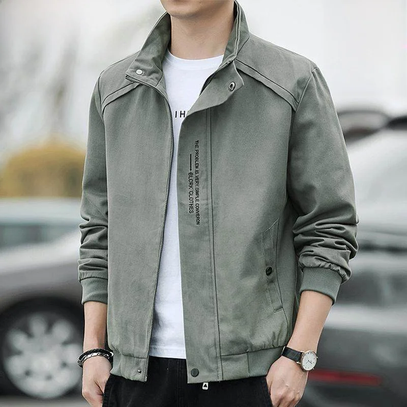 

TUCANO Spring Autumn Casual Loose Men's Jaet Faionable Dad Clothes Versatile Top Casual Outerwear Polyester Fiber