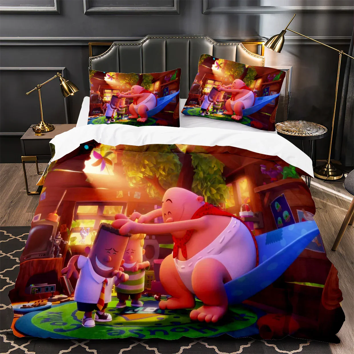 

Cartoon Captain Underpants 3D Printed Duvet Cover Pillowcase Bedding Set Twin Full Queen King Size For Bedroom Decor