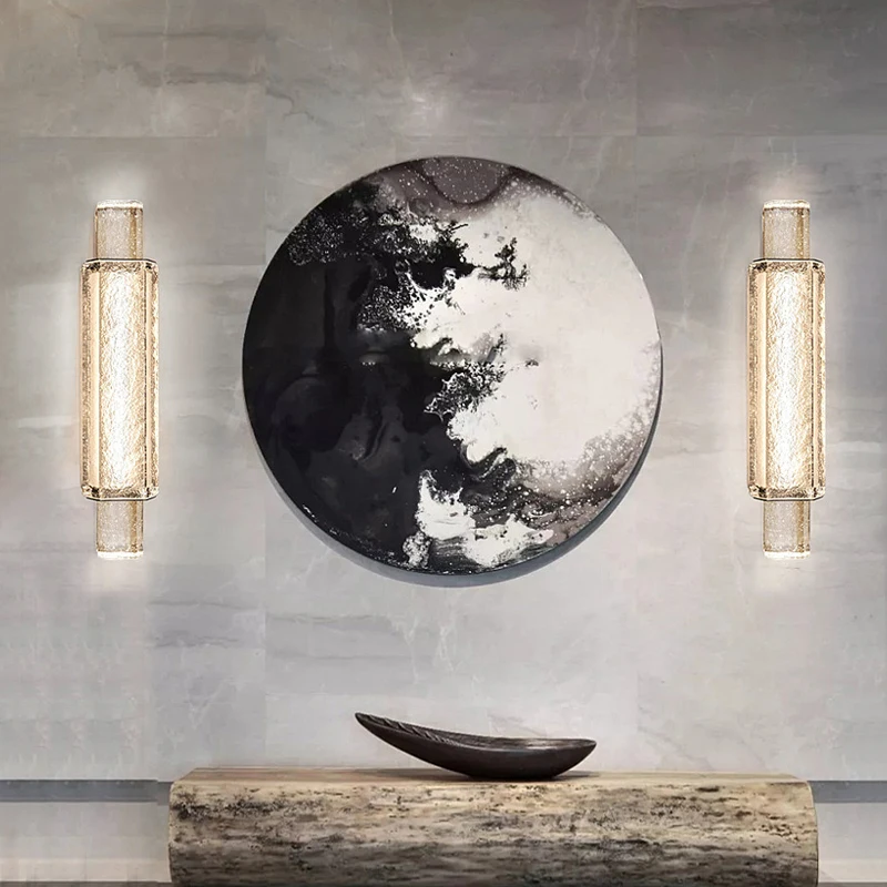 Minimalist LED Reading Bedside Lamp for Hotel Home Modern Outdoor Wall Spotlight Warm White Crystal Body Embedded Design