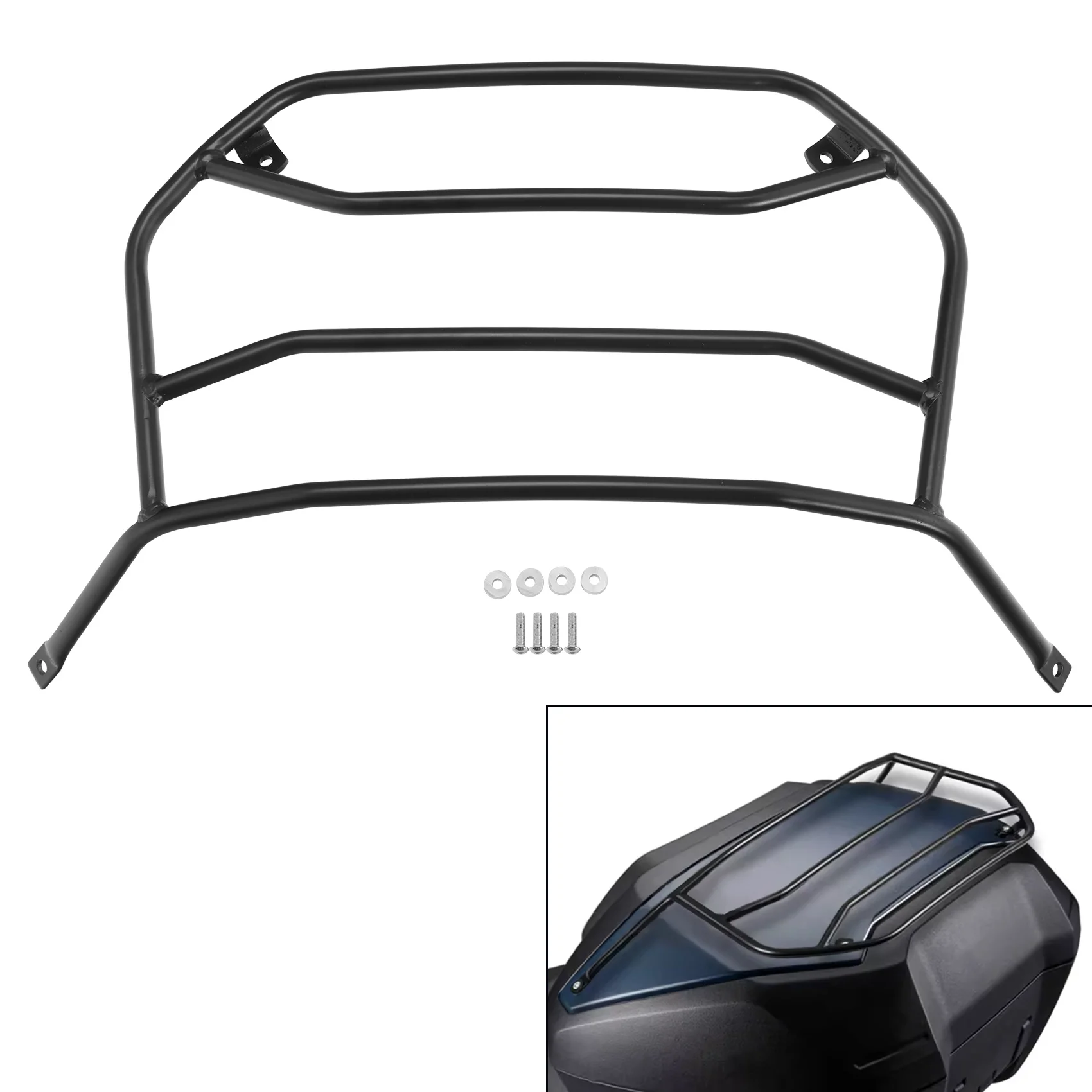 

Black Rear Top Case Carrier Trunk Luggage Rack Rail For Honda NT1100 2022 Motorcycle