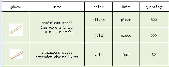 

Customized order stainless steel chains