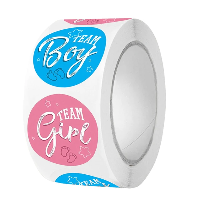 50-500pcs Per Roll Team Boy Team Girl Gender Reveal Pink Blue Round Stickers Baby Shower Stickers Personalized Party Stickers 4 50-500pcs Per Roll Team Boy Team Girl Gender Reveal Pink Blue Round Stickers Baby Shower Stickers Personalized Party Stickers 4