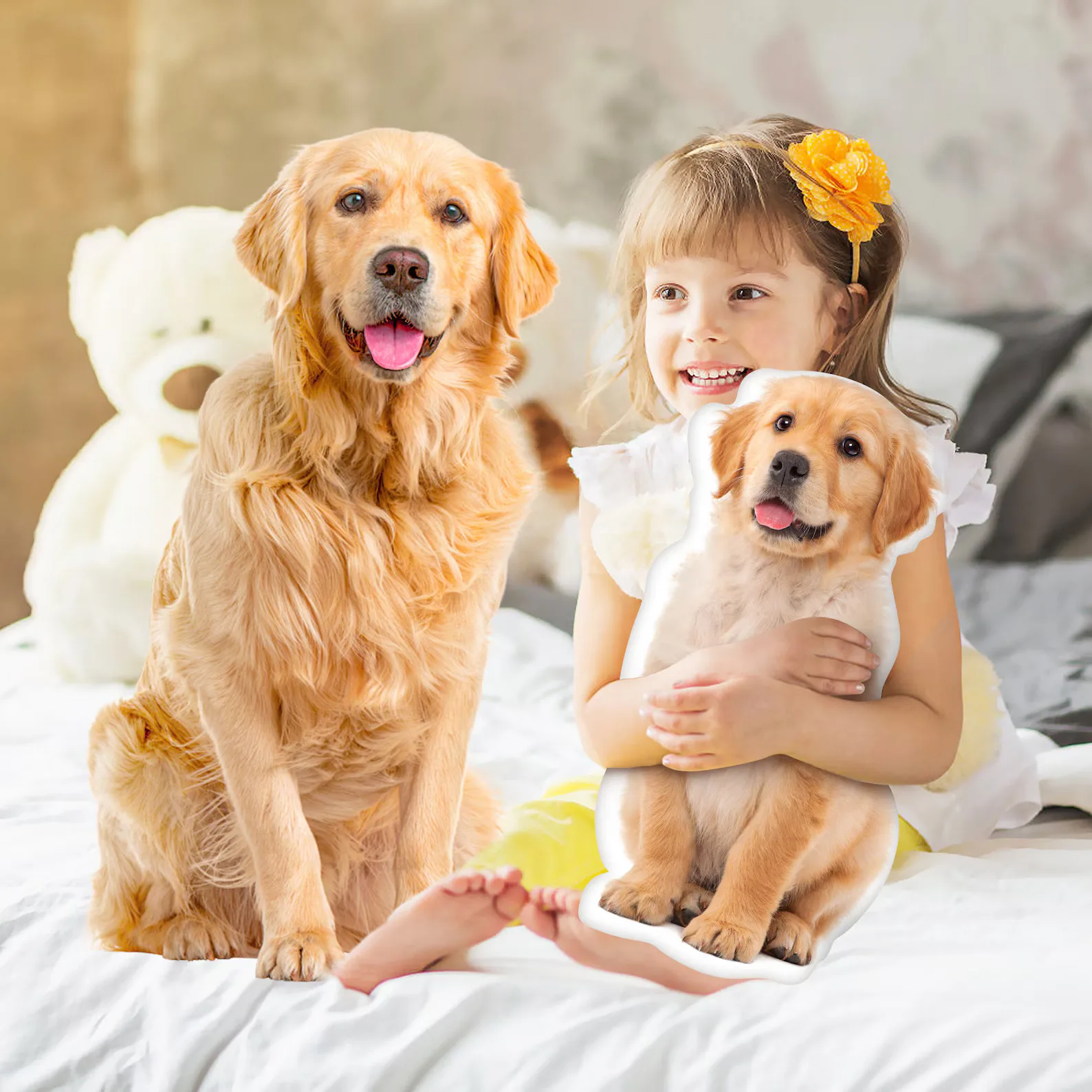 Personalized Photo DIY Humanoid Cushion Custom Couple Plush Cartoon Stuffed Boyfriend Pillow Memorial Baby Picture Cushion Gift