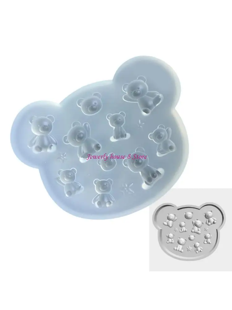 

Practical Silicone Small Bear Accessories Mould Unique Epoxy Resin Jewelry Making Molds for Crafting Enthusiasts