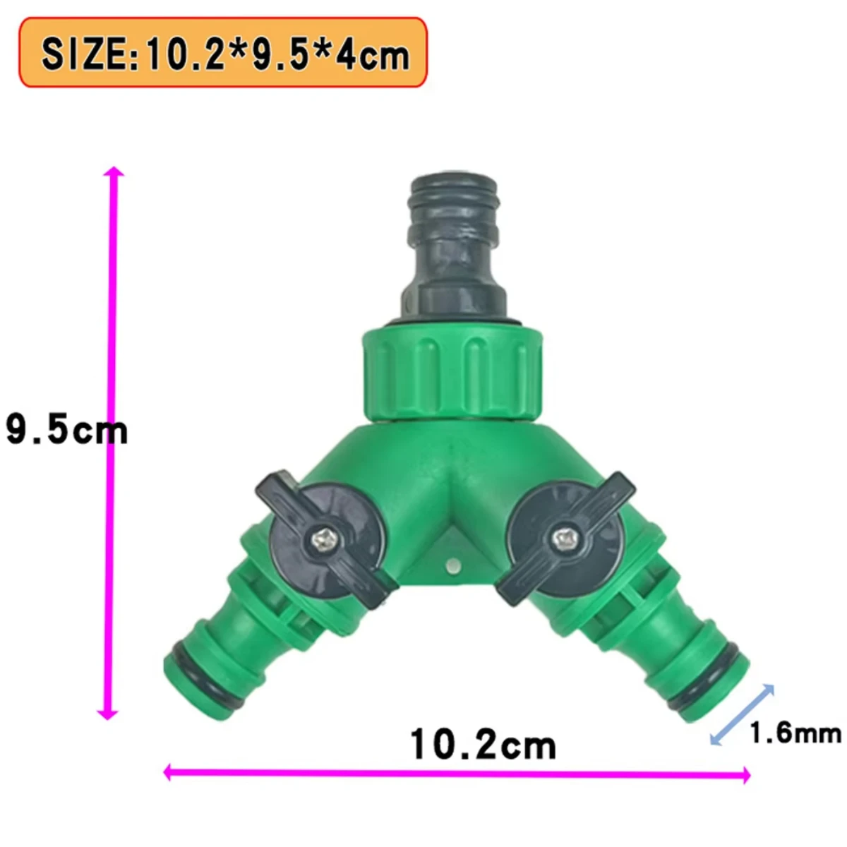 2026 2026 2-Way Garden Hose Splitter Y Connector - Quick Connect Valve with On/Off Switch for Faucet Irrigation Flower Water Con