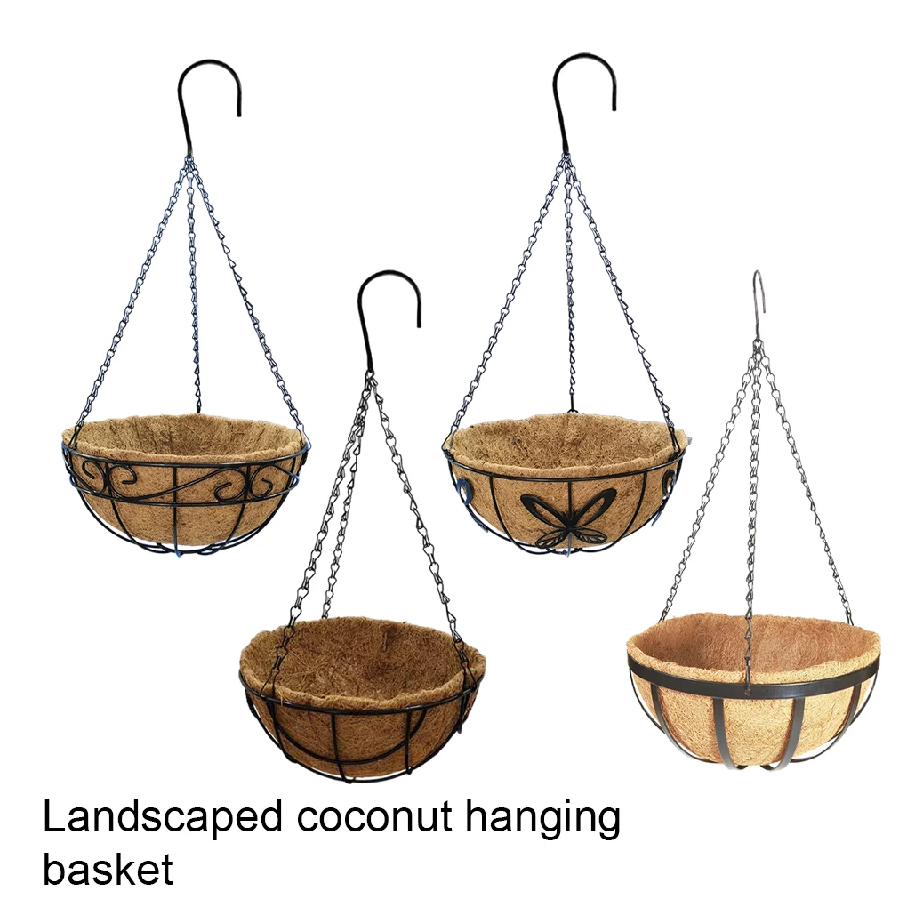 

Brown Stylish Hanging Flower Pot Outdoor Decor Effortlessly Herbs Flowers Hanging Planter Basket