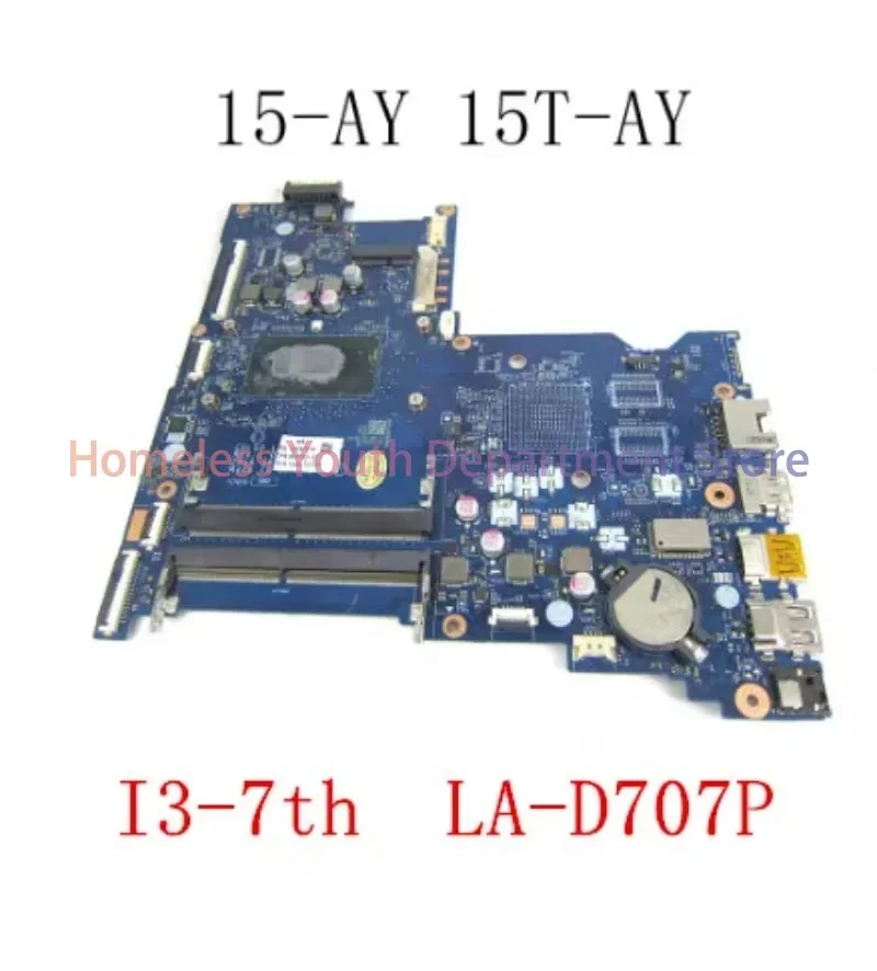 CDL50 LA-D707P For HP Pavilion 15-AY Laptop Motherboard with I3-7th Gen CPU Mainboard UMA