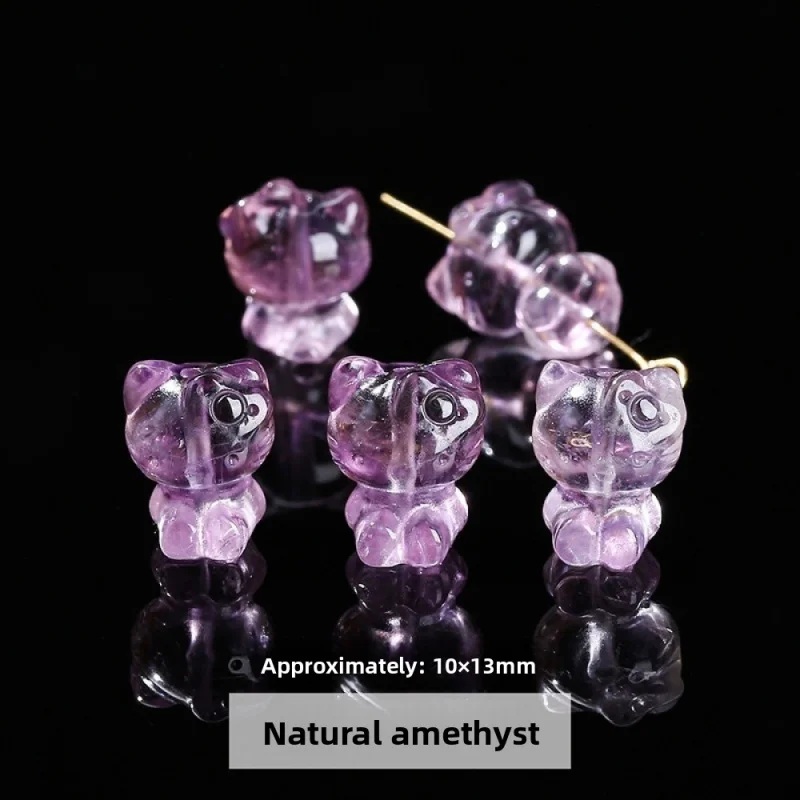

Natural Crystal Agate Cat Fortune-Bringing Gift CarvingdiyJewelry pendants, handmade accessories, and components