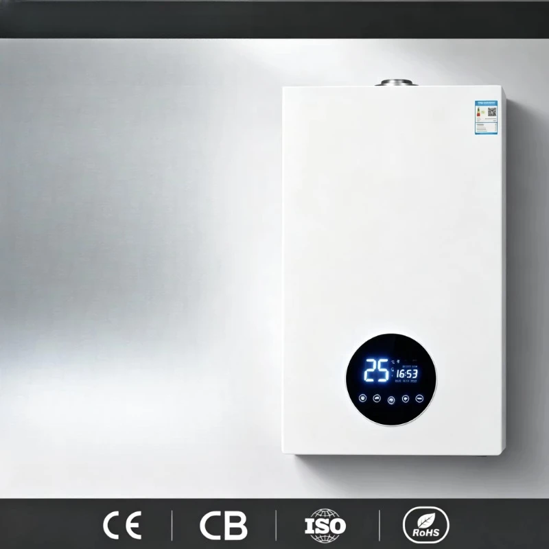 Gas and electric wall-mounted boilers for bedrooms and living rooms, remotely controlled, energy efficient, Class B