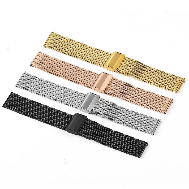 Women Men Universal Smartwatch Strap 1.0mm 0.6mm Milanese Mesh Quick Release Band for DW for Omega Stainless Steel Bracelet Belt image 5