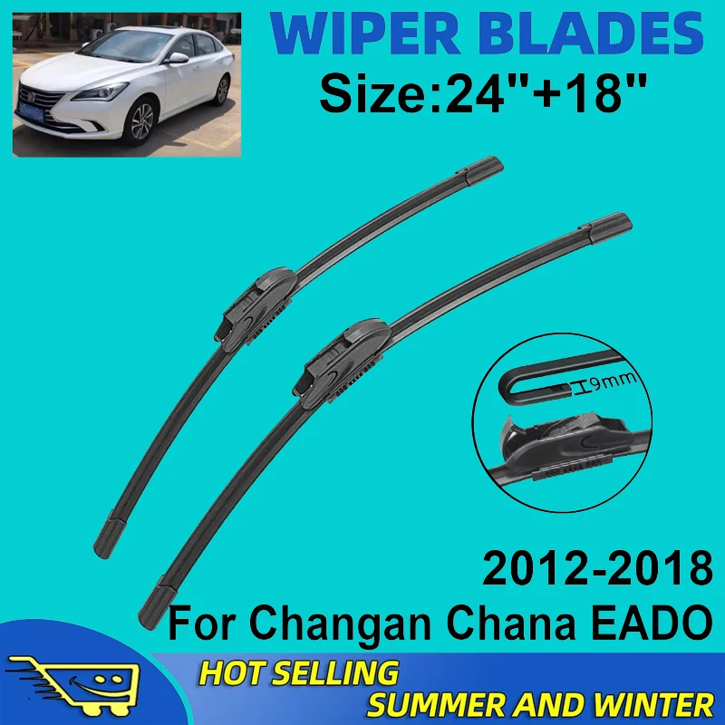 

2PCS Wiper Blades Set Kit For Changan Chana Eado 2012-2018 2013 2014 2015 Front Windshield Brushes Windscreen Window Accessories