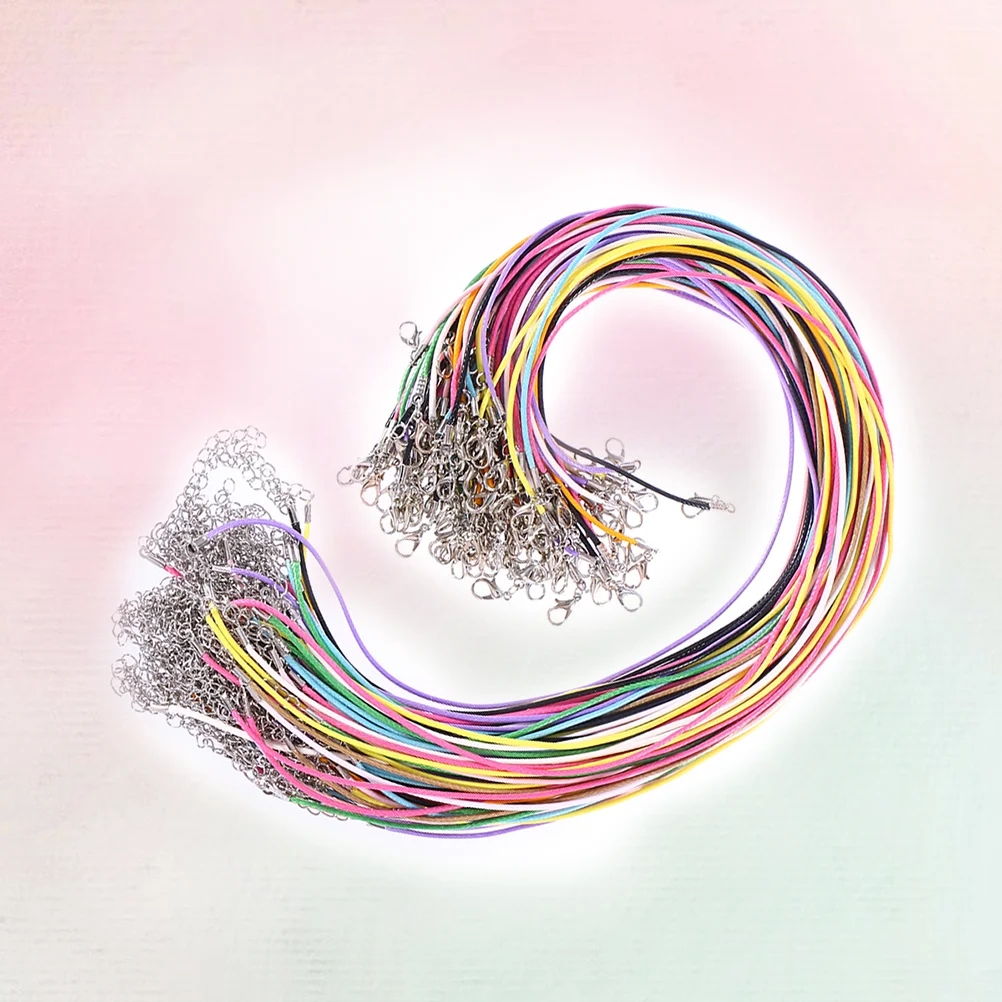 60 Pcs Rings Bracelets Necklace Extender Jewelry Beading Cord Rope with Clasp Accessories