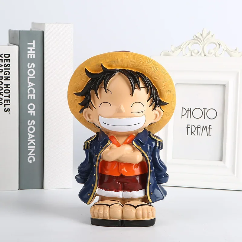 One Piece Luffy Figures Model Piggy Bank Monkey D. Luffy Action Figure Statue Money-box Collection Decoration Savings Tank Gifts