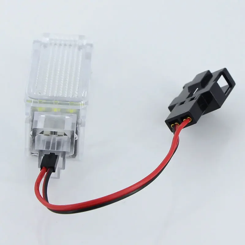 2pcs White LED Courtesy Glove Box Under Door Foot Light for VW Touareg Tiguan Eos Passat SKODA SUPERB 2016 - 3V