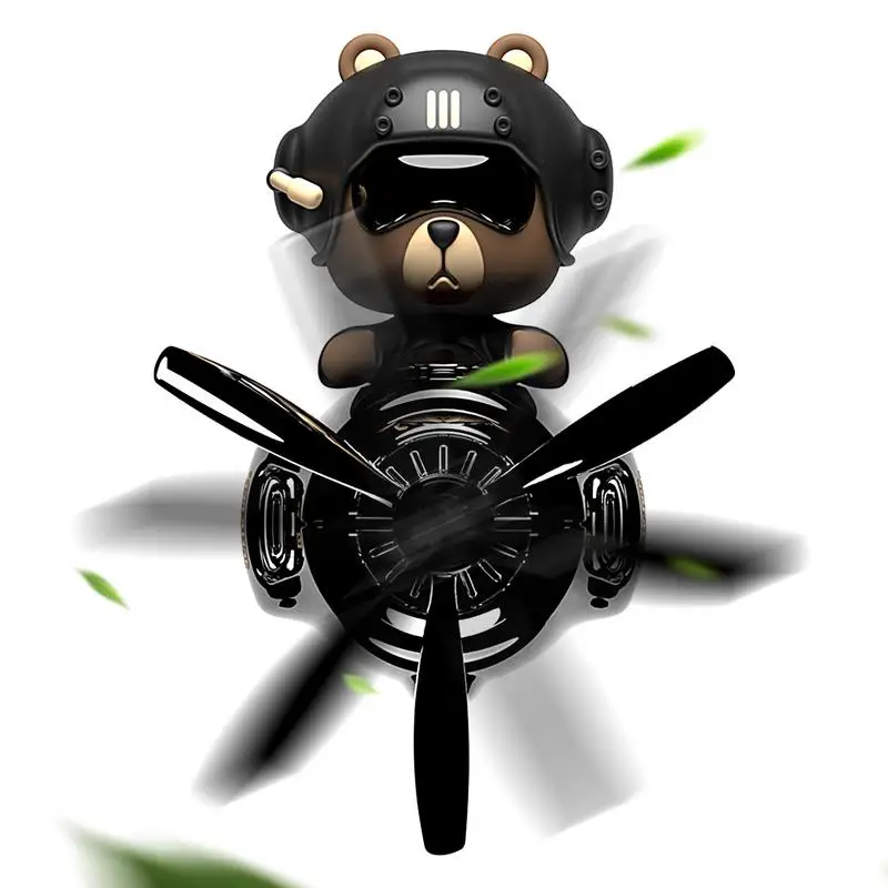 

Perfume Odorless Plane Pilot Bear Car Air Fresheners Ornament Car Diffuser Vent Clip Auto Decorations Accessories