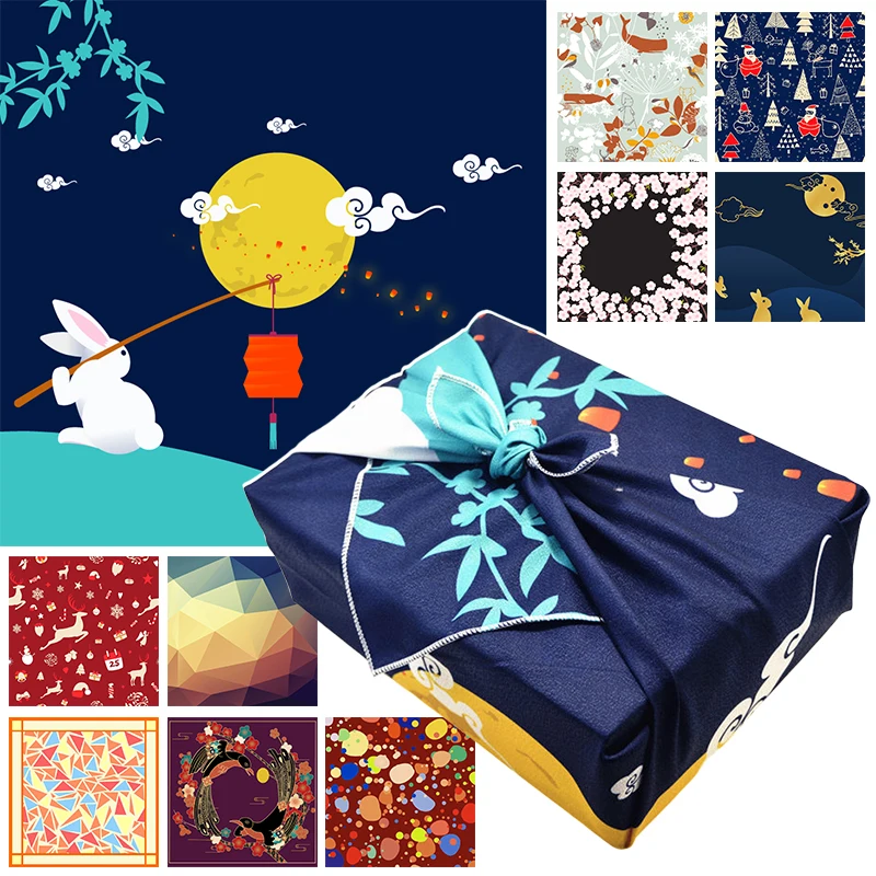 Furoshiki Wrap Cloth - NamcheBarwa 70X70Cm Japanese Style Furoshiki Bento