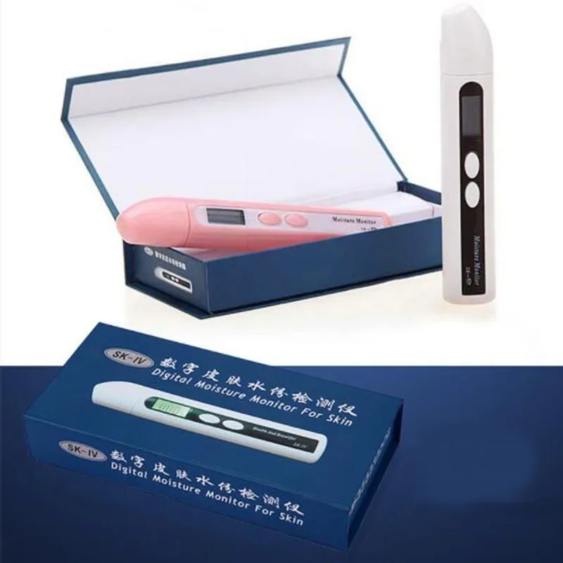 Pele Umidade Tester Pen, Digital LCD, Umidade Da Pele e Analisador De Conteúdo De Óleo Para Rosto Testa Bochecha Olho Facial, SK-IV