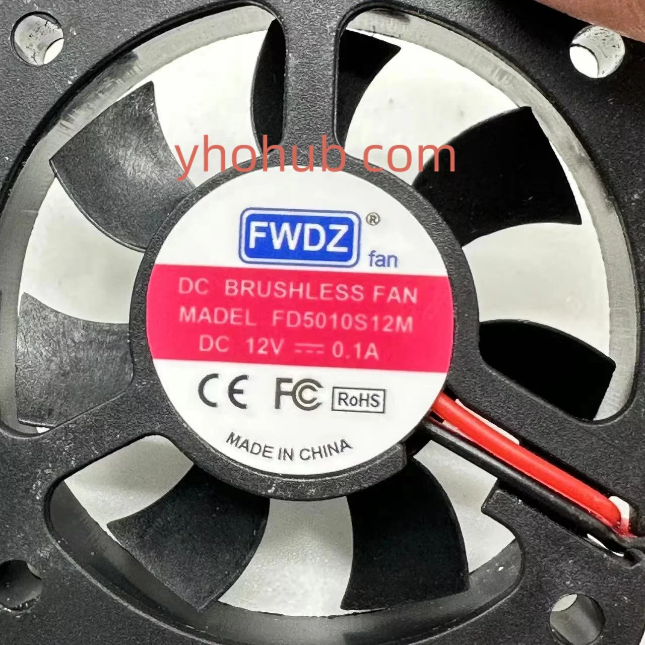 FWDZ-Ventilateur de refroidissement pour serveur, DC 12V, 0,1 A, 50x50x10mm, 2 fils, FD5010S12M