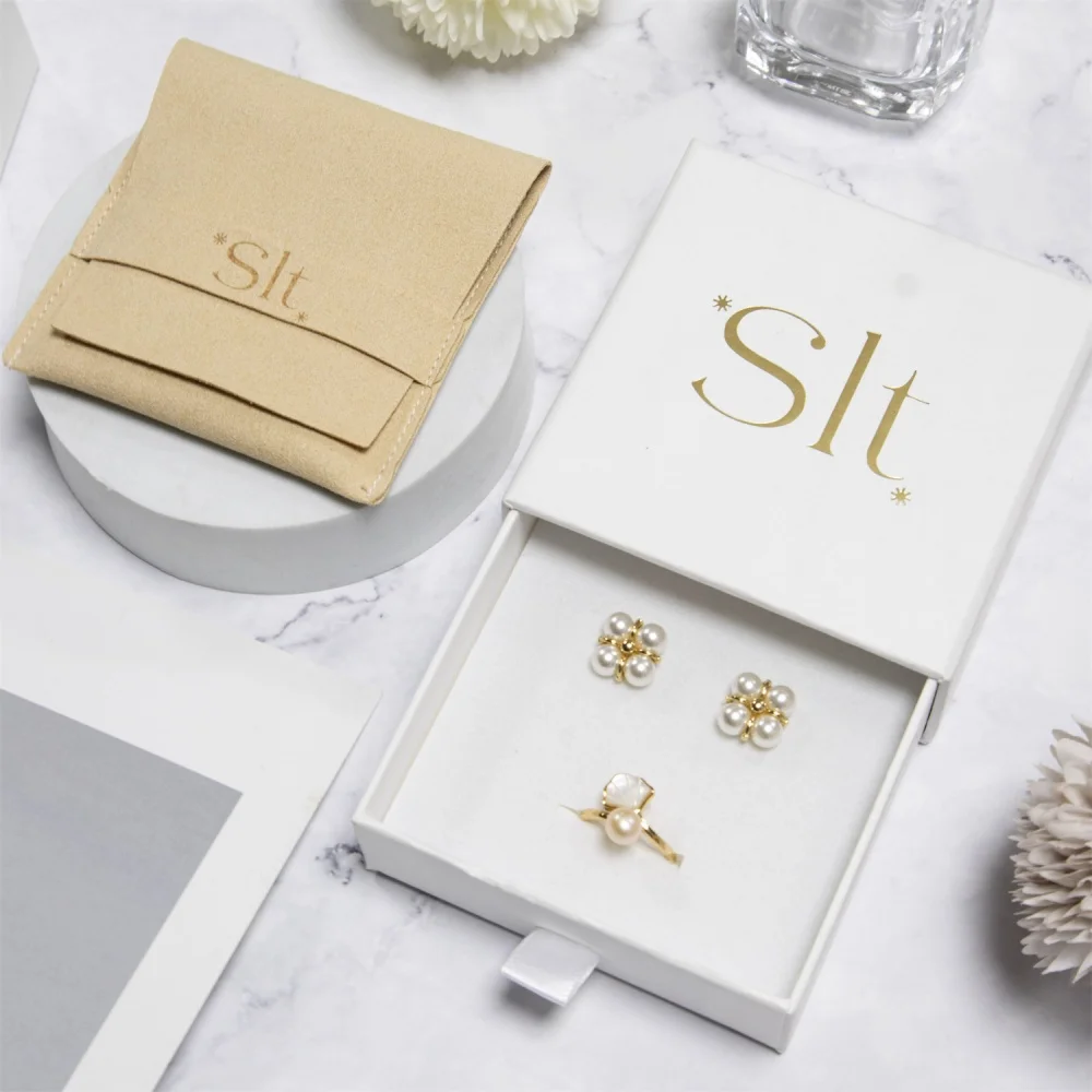 

50 упаковок, мини-коробка для колец на заказ, портативные маленькие серьги, подарочные коробки для ювелирных изделий, ожерелье, браслет, упаковка, сумка для хранения или