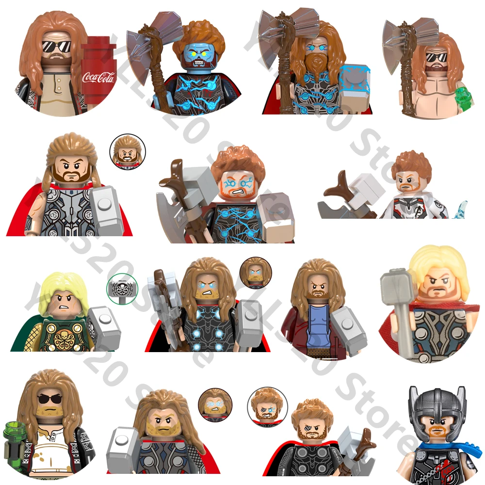 new movie animation Thor Thunder Loki blocks minifigure action figure education for children Toy building block gifts