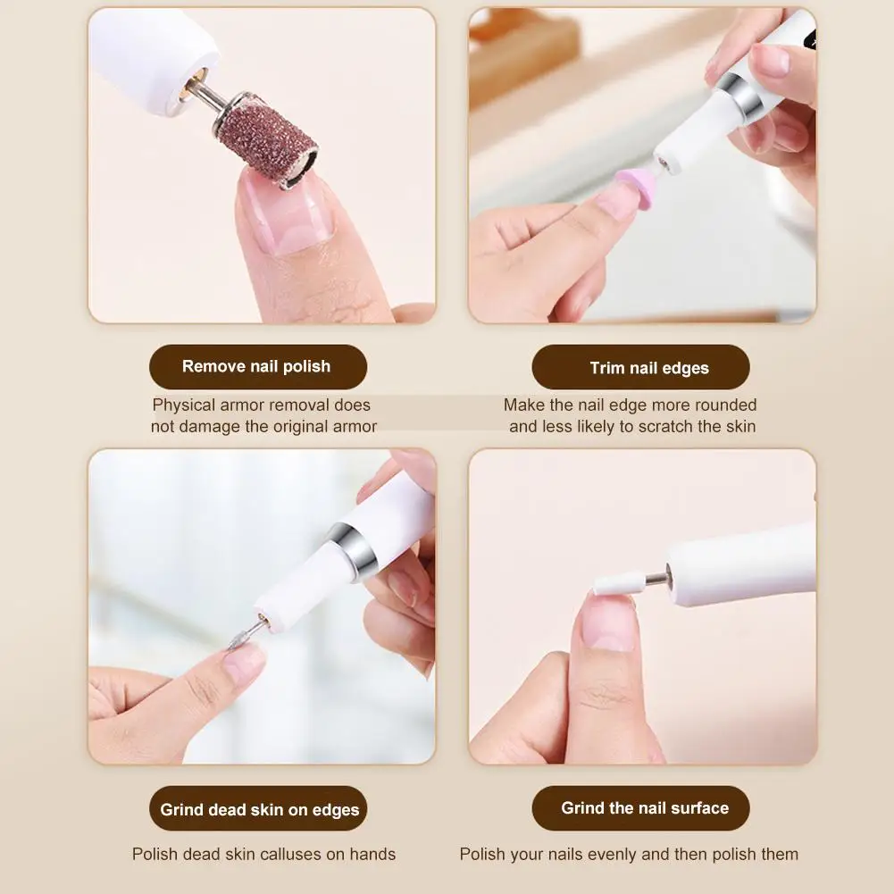 Electric Nail Polisher Drill Professional Nails Grinding Polishing Dead Skin Removal Art Sanding File Pen Manicure Machine