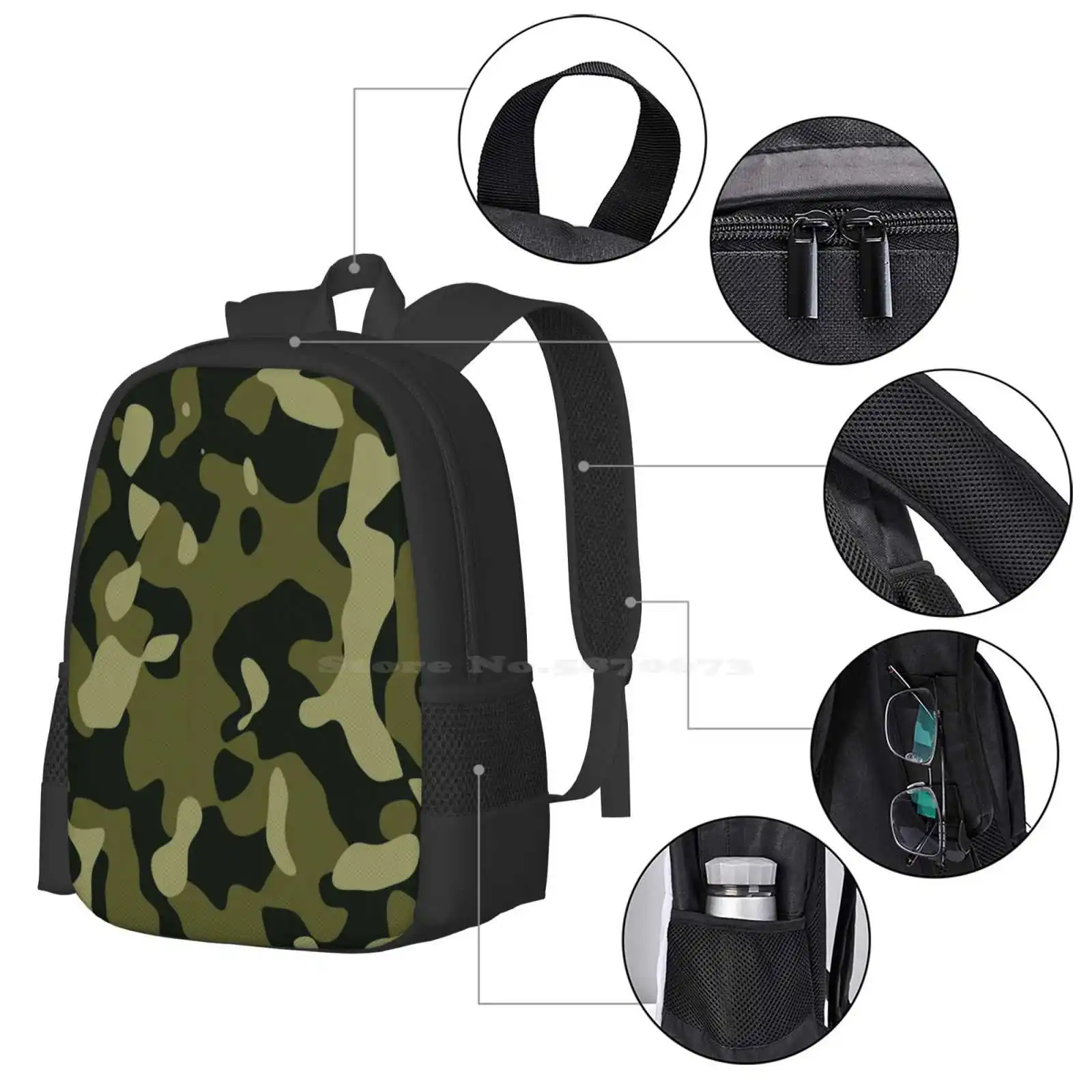 Camouflage Pattern Design Bagpack School Bags Camouflage Art Camouflage Graphic Design Camouflage Digital Art Camouflage Desk