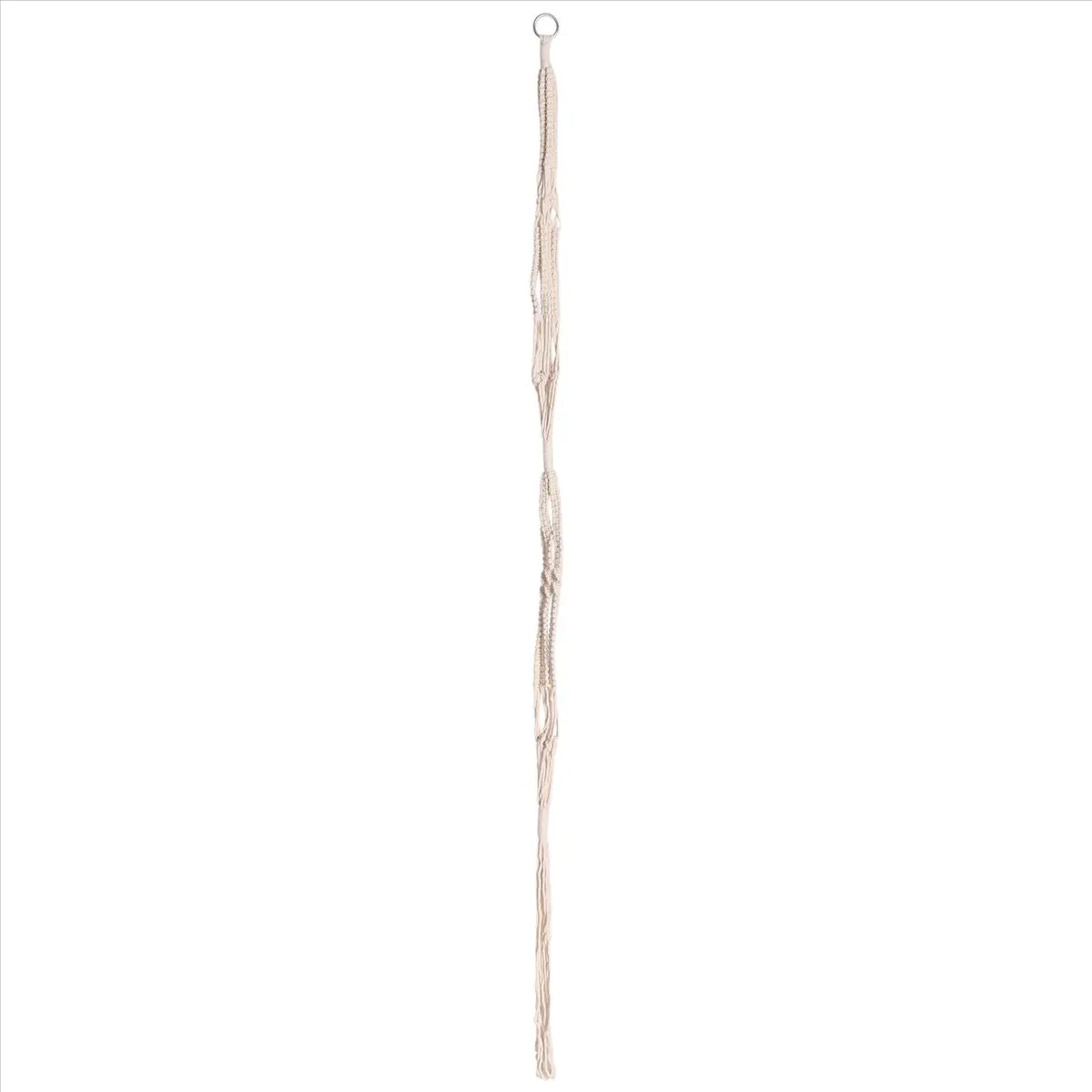 ABNQ Macrame Double Plant Hanger Indoor Outdoor 2 Tier Hanging Planter Cotton Rope 4 Legs 67 inch