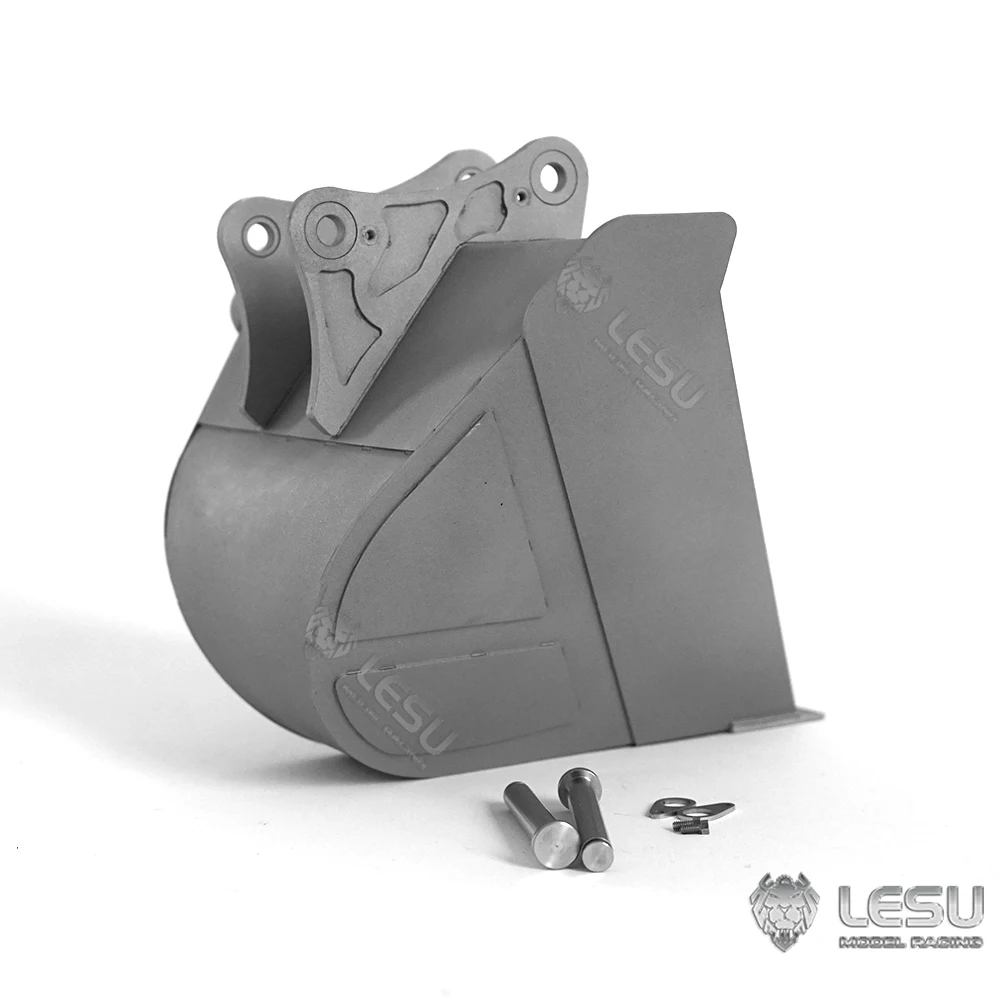 LESU 1/14 hydraulic short tail ET35 excavator special modification quick release replacement trapezoidal metal bucket