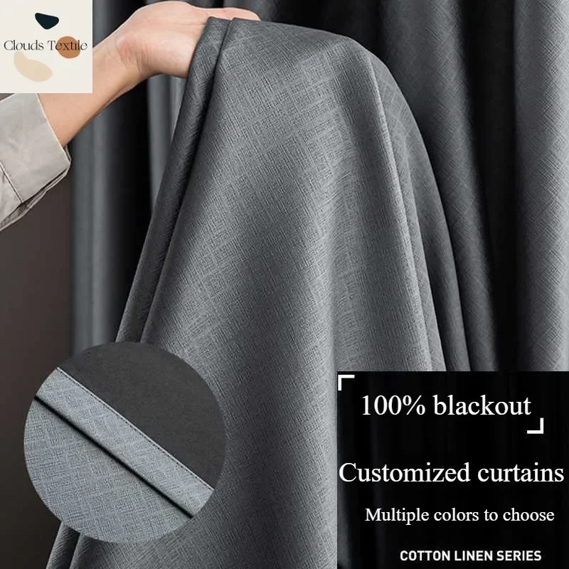

Full Blackout 300cm Height Curtains for Living Room Dining Bedroom Window Thermal Insulated Drapes Hotel Curtains Customize