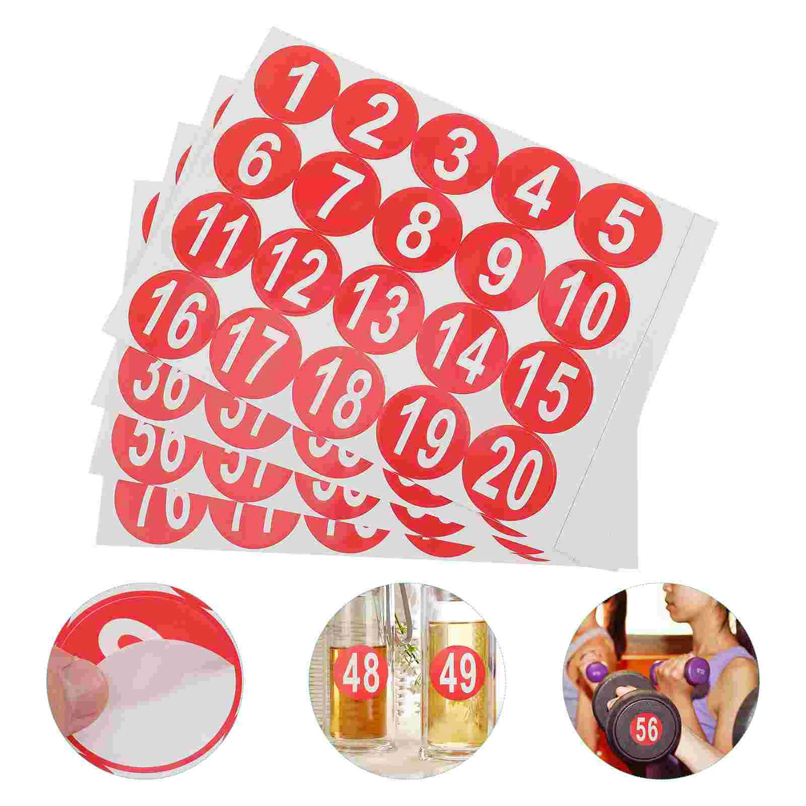Number Sticker Small Stickers Decals Marking Coding Numbered Labels Office Numbers Round