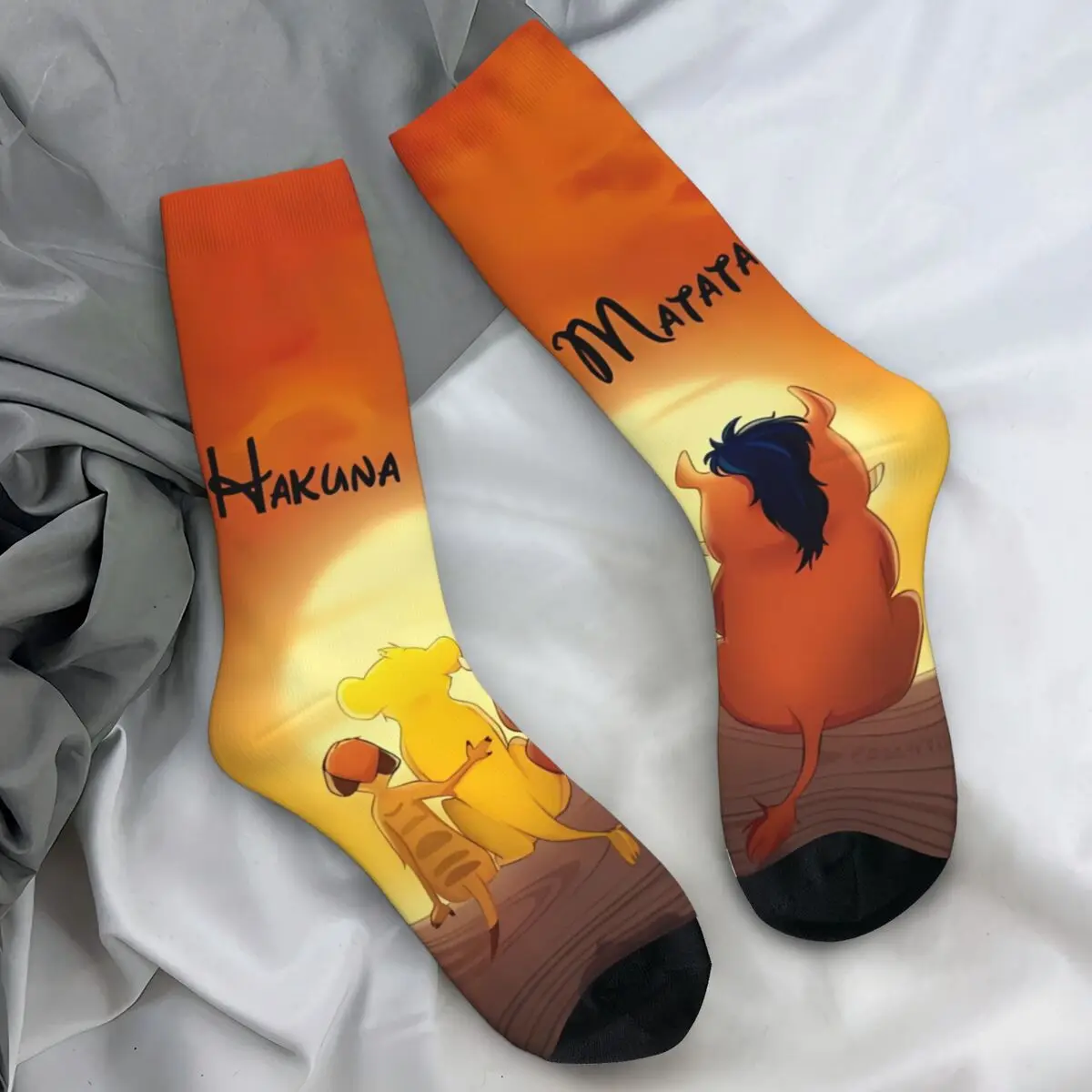 Simba Lion King Stockings Design Gothic Socks Autumn Non-Slip Socks Couple Cycling Quality Socks