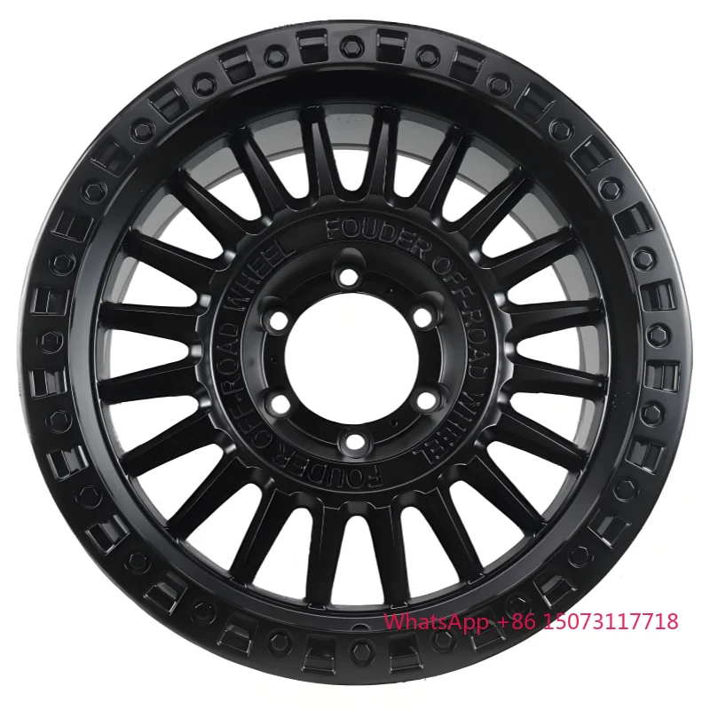 

Beadlock Design 17X9 18X9 Inch Wheel Rim Passenger Car Alloy Wheel Rim Matt Black 5 6 Holes