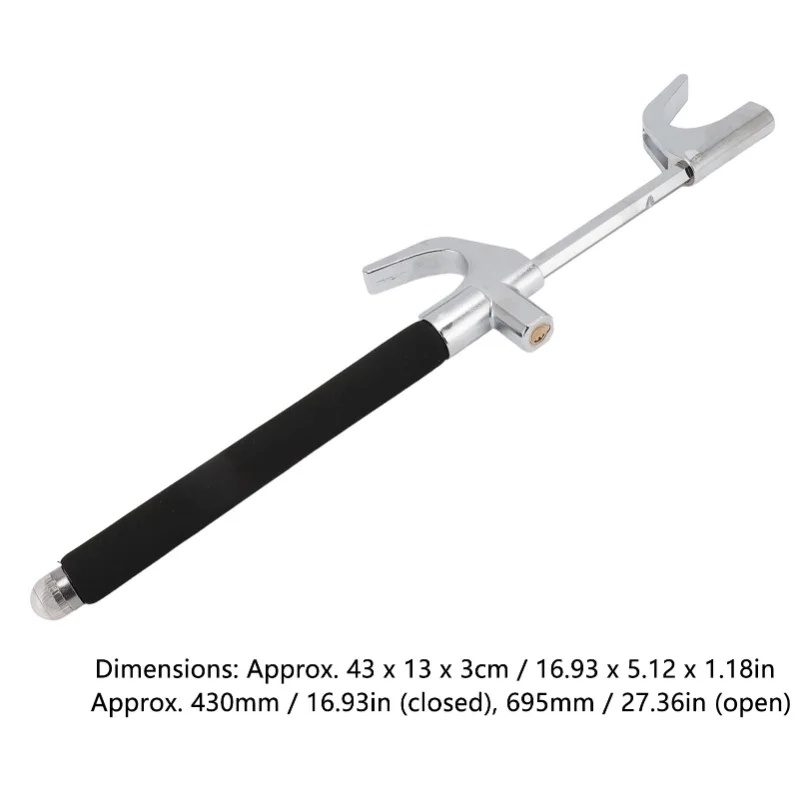 Car Steering Wheel Lock Anti Theft Protection Retractable Aluminum Alloy Universal Steering Wheel Security Lock