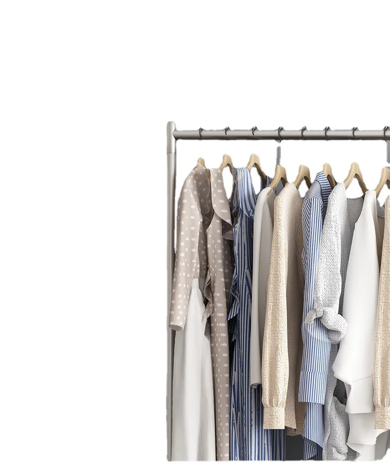 رف معطف أثرية لغرفة النوم من الفولاذ المقاوم للصدأ فاخر وخفيف الوزن، منزلي من الأرض إلى السقف لمتجر الملابس