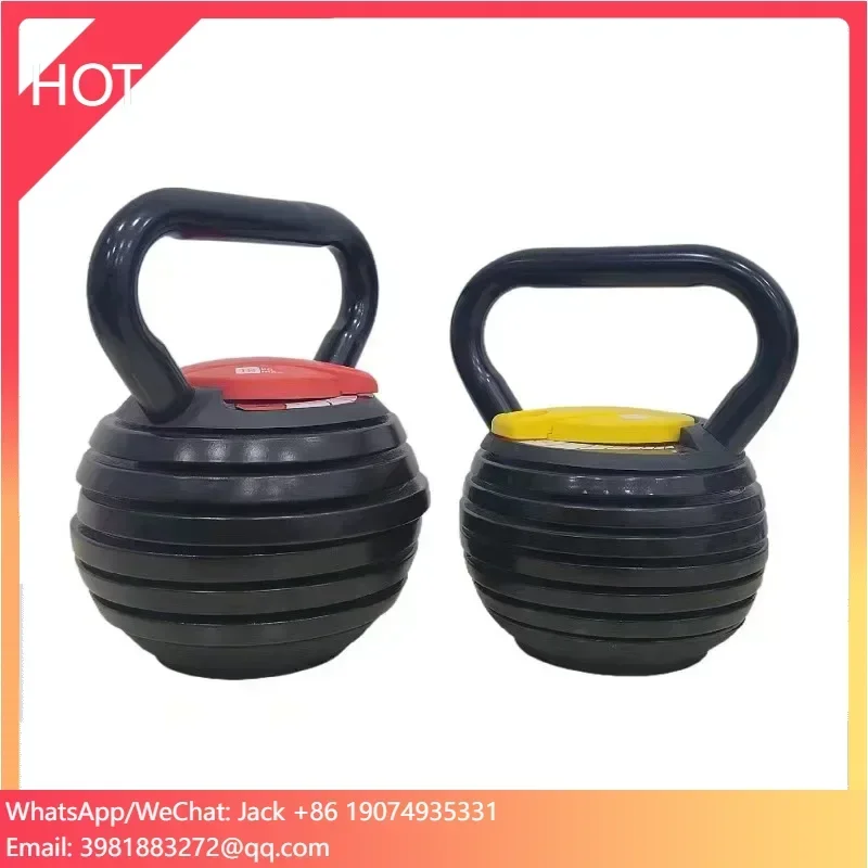 Adjustable Kettlebell Cast Iron 20lbs 40lbs Hollow Adjustable Dumbbells Kettlebell With Portable Weight Plates