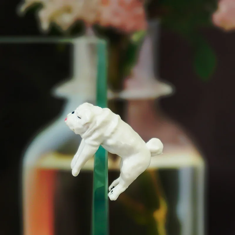 Creative Dog Ornaments for Aquarium PVC Kawaii Cartoon Dogs Climbing Dogs Pendant Fish Tank Wall Landscaping Decoration