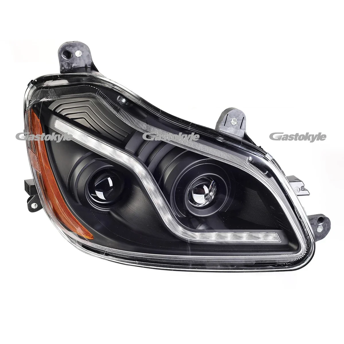 

Popular Hot sell Black Modified Front Headlight Set with LED Turn Signal Fits Kenworth t680 2013-2021