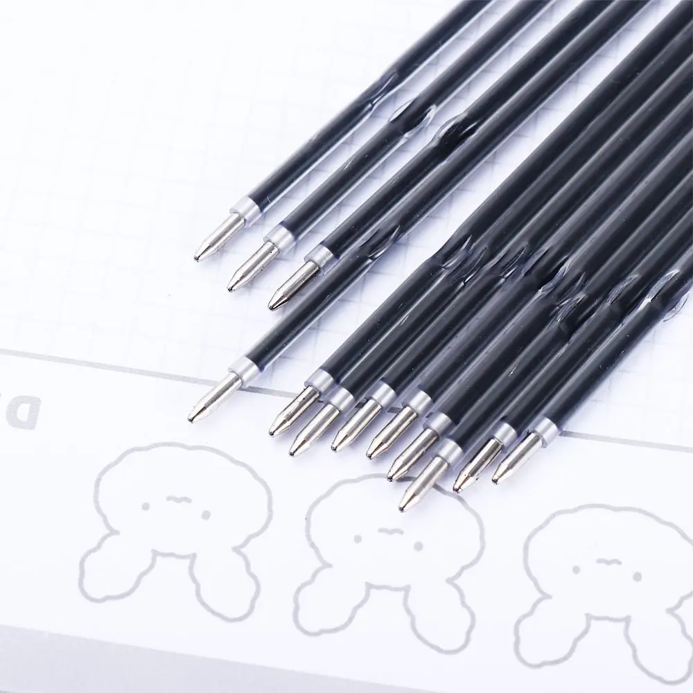 

3 цвета, 100 шт., черные школьные принадлежности, 0,7 мм, канцелярские принадлежности, офисные шариковые ручки, ручка для письма, ручка-ролик, сменный блок