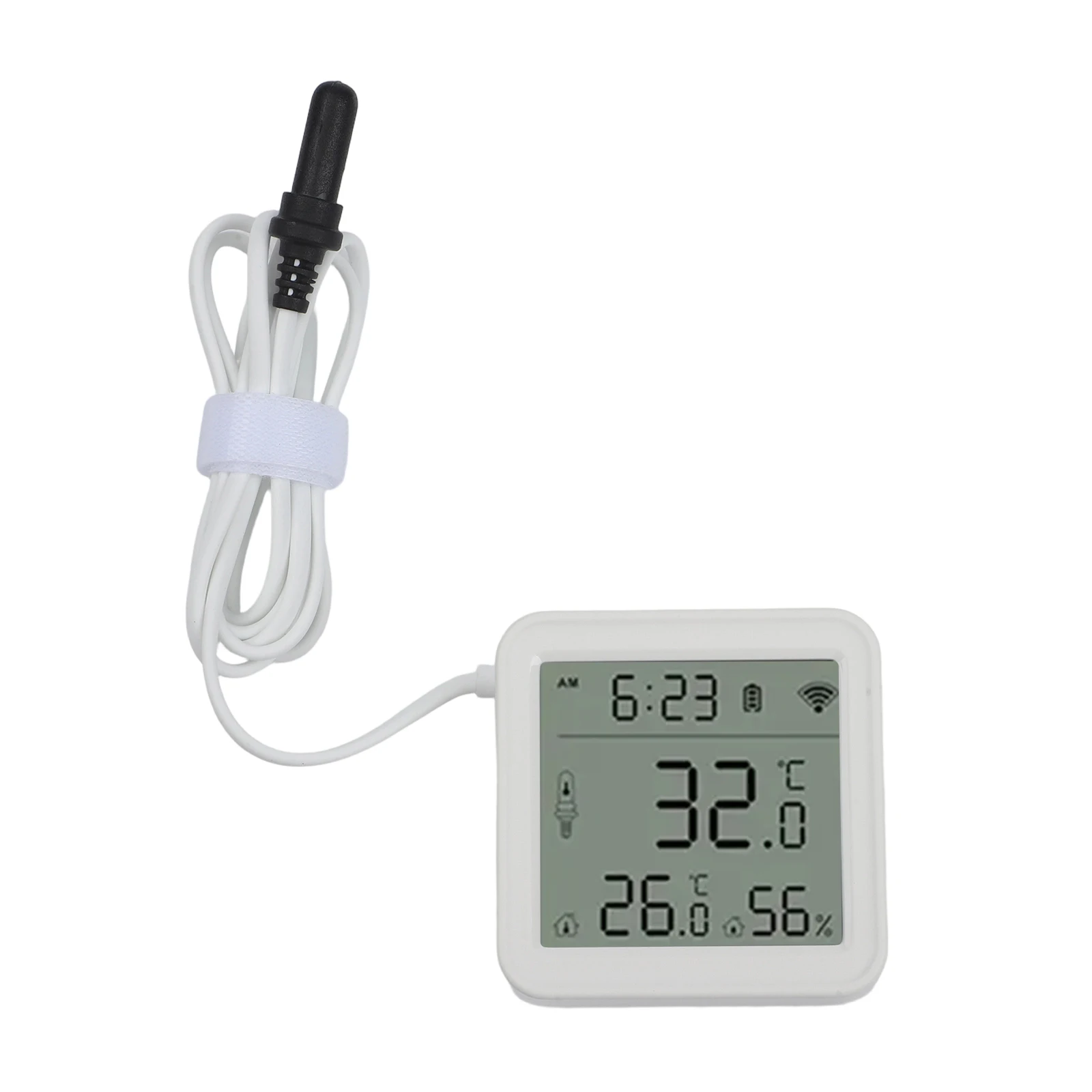 Wifi for enabled Aquarium Temperature Humidity Sensor with External Probe Digital LCD Screen and for Smart Home Automation
