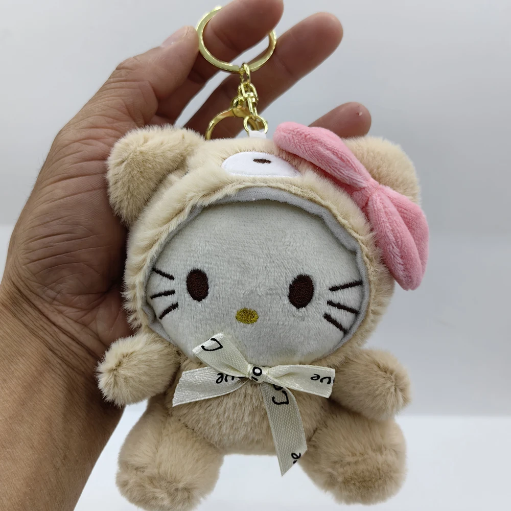 سانريو 12 سنتيمتر لطيف أفخم المفاتيح للأطفال مرحبا كيتي قلادة Kuromi الكرتون المفاتيح ظهره الديكور هدايا لعبة أطفال