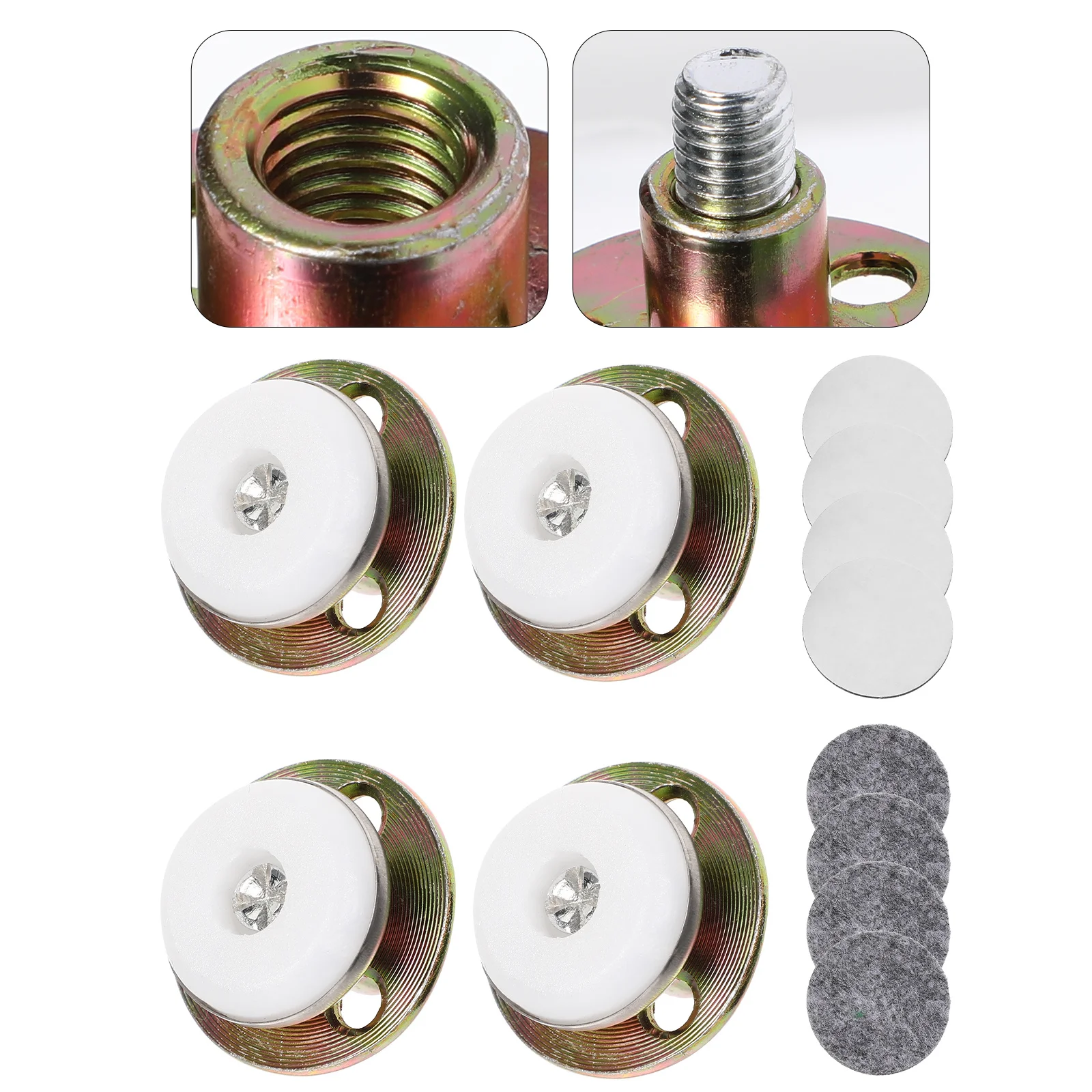 

4Pcs Furniture Levelers Heavy Duty Iron Bed Chair Table Stabilizers Antishake Tools Home Office Hotel Furniture Levelers