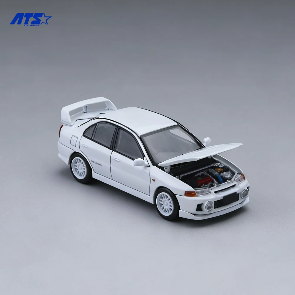ATS 1:64 EVO4 modèle de voiture en alliage de Simulation de peinture blanche pour passe-temps et affichage * cadeau