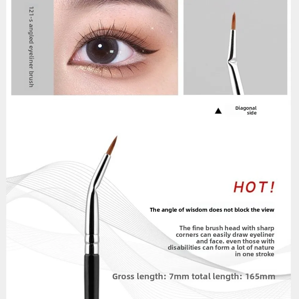 Schuin 120 °   Opvouwbare hoek geschulpte wimperborstel Natuurlijk effect Zachte haren Mascara Fan Brush Professioneel wimperscheiderhulpmiddel