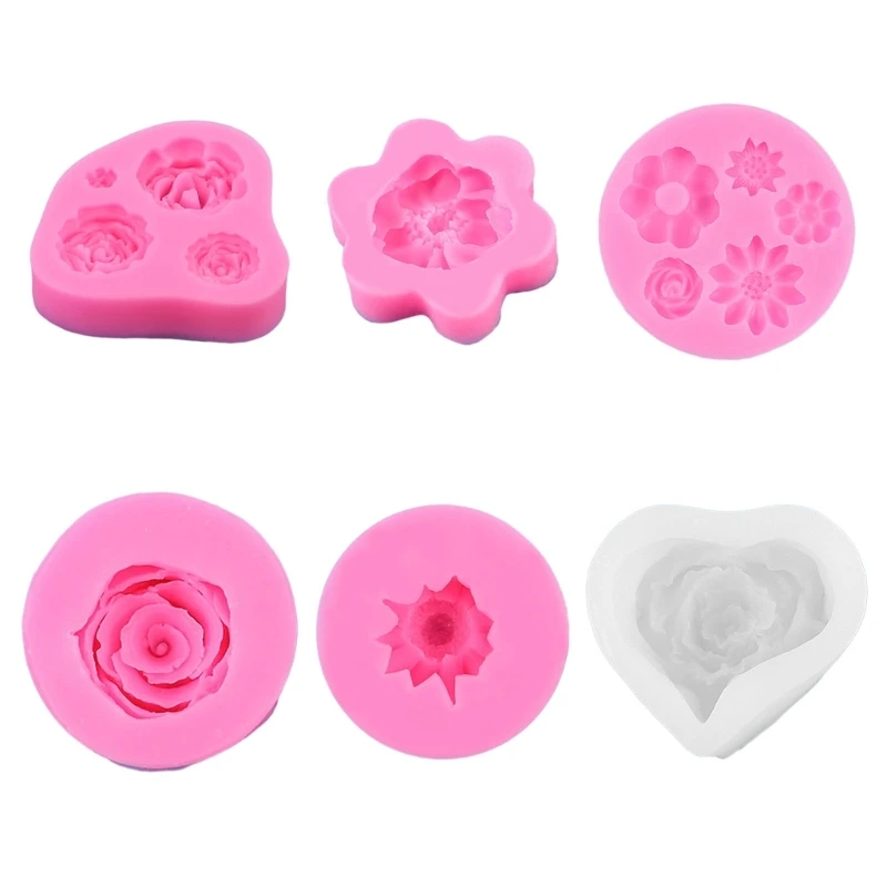 

Exquisite Flower Fondant Molds Chocolate Cake Decorating Baking Mold Rose Flower Cake Fondant Mold Chocolate Baking Tool