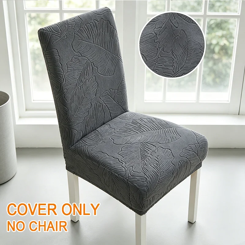 1 Stück Stretch-Jacquard Stuhlhussen Einfarbiger Hochzeitsstuhlbezug Sitzbezug Schutzhülle für Esszimmer Café Bar Zuhause
