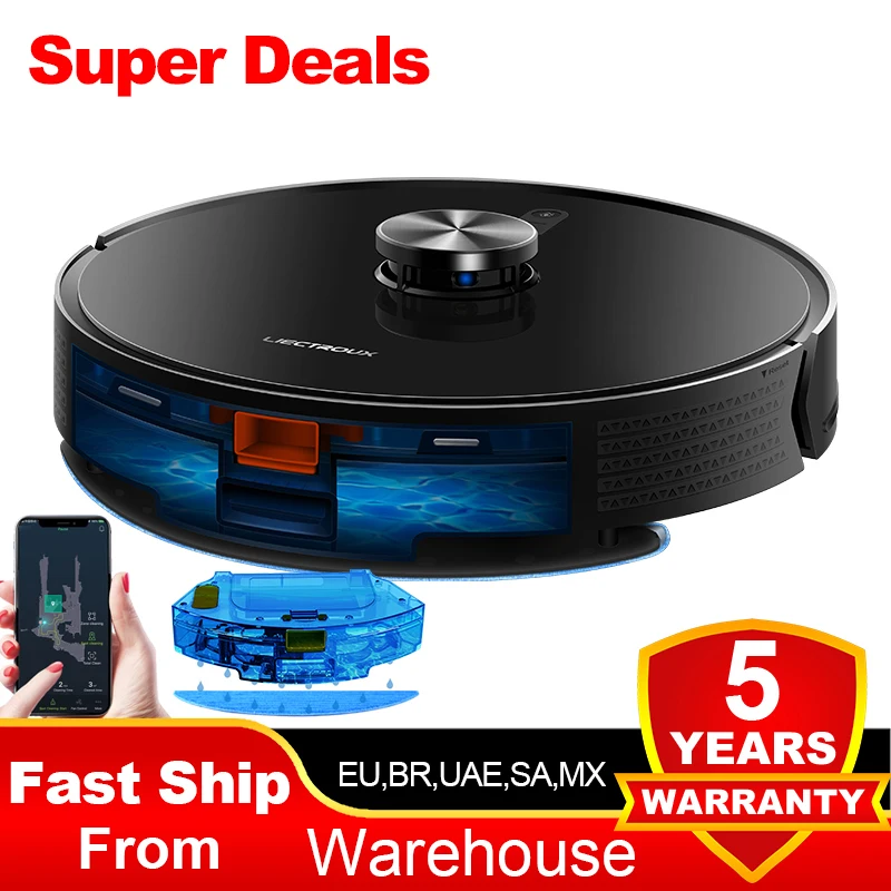 

Liectroux / LILIN X6 LDS Robot Vacuum Cleaner,Laser Lidar Navigation,Wet Dry Mopping,6500Pa Suction,Multi-Floor Map,Carpet Boost