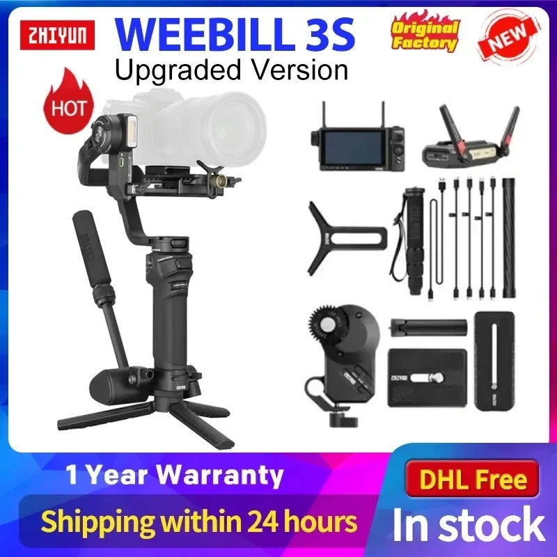 OGO ZHIYUN Weebill 3S مثبت الكاميرا 3-Axis يده Gimbal PD شحن سريع الإصدار السريع لكاميرات DSLR لسوني لكانون